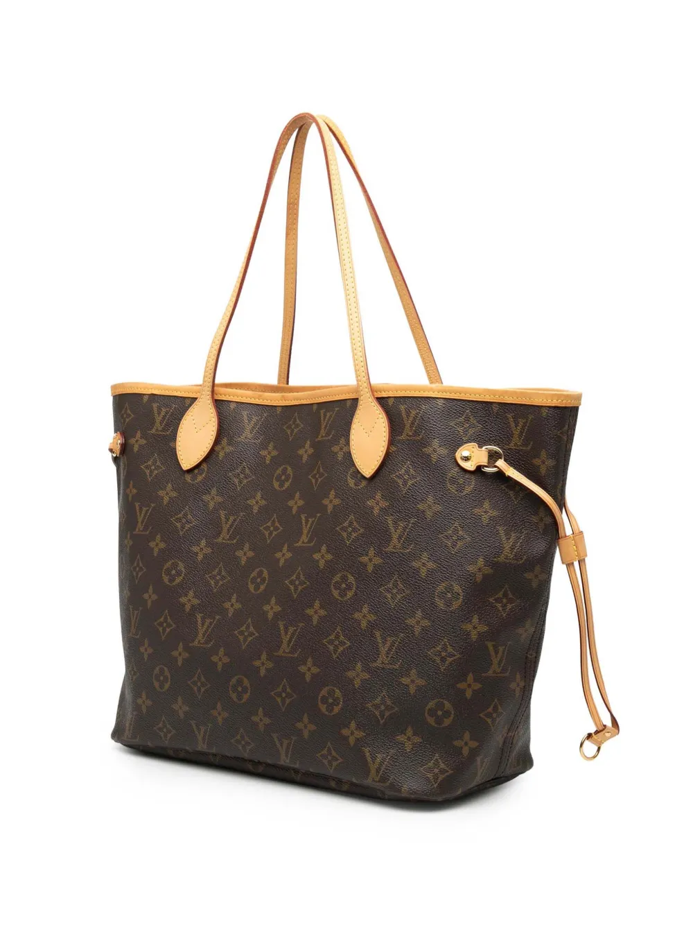 Pre-owned Louis Vuitton 2008 Monogram Neverfull Mm Tote Bag In Brown