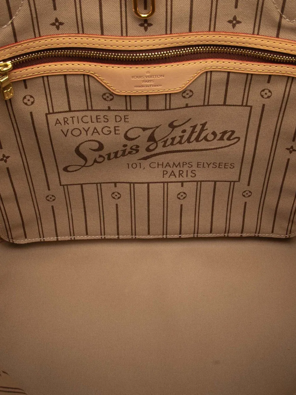 Pre-owned Louis Vuitton 2008 Monogram Neverfull Mm Tote Bag In Brown