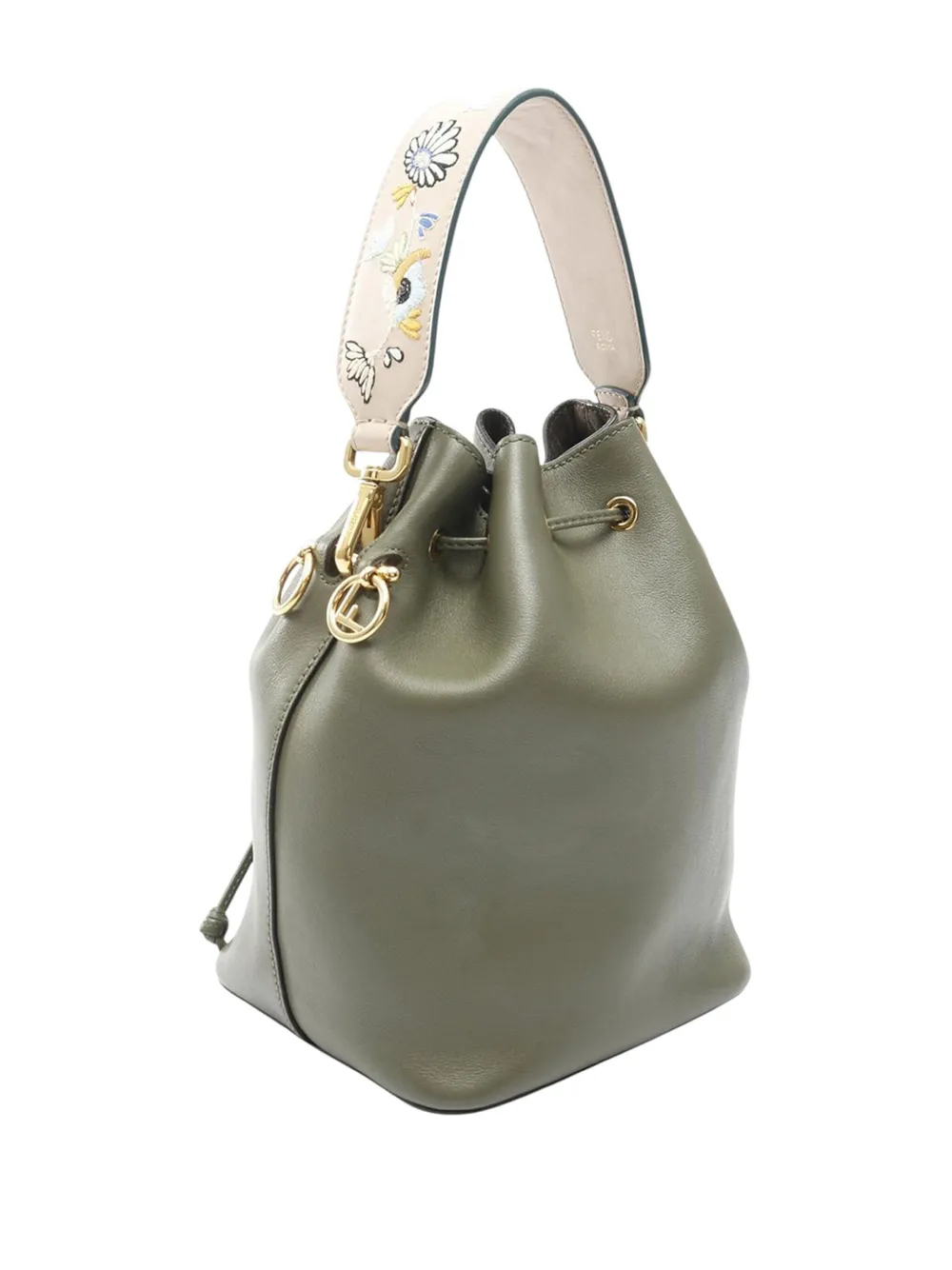 FENDI Pre-owned 2018-2025 Leather Mon Tresor Bucket Bag Satchel In Brown