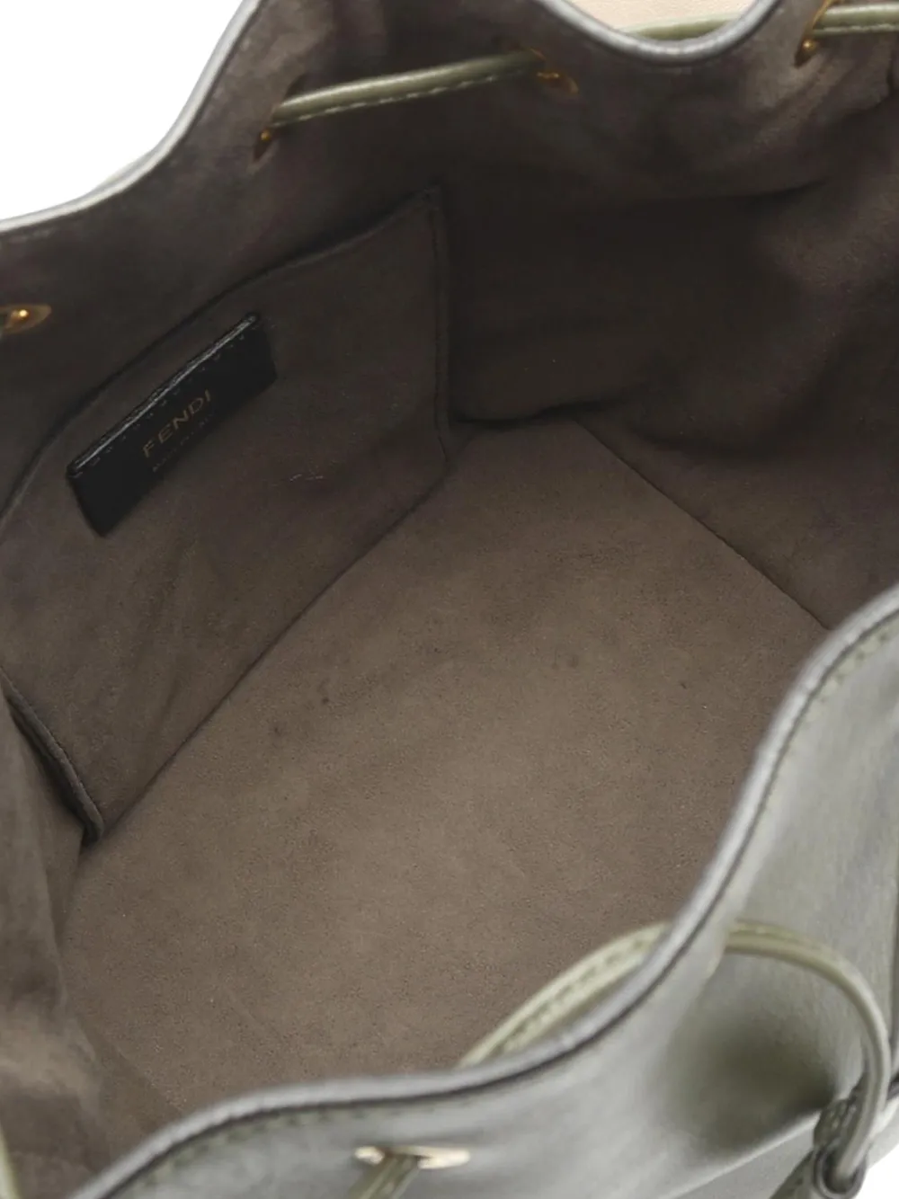 FENDI Pre-owned 2018-2025 Leather Mon Tresor Bucket Bag Satchel In Brown