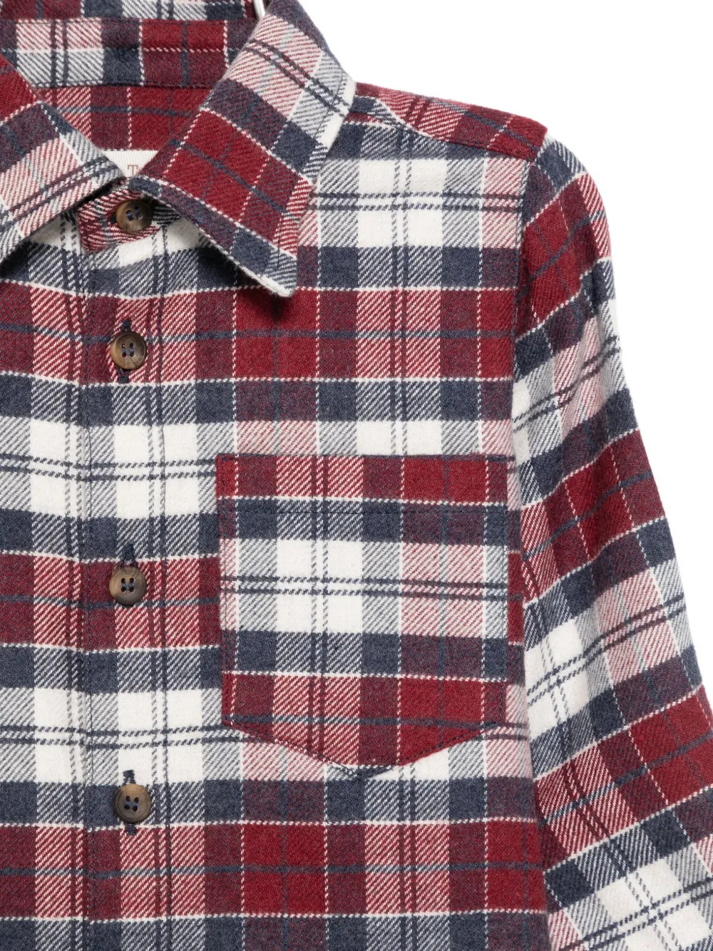 Zhoe & Tobiah Geruit overhemd met borstzak Blauw