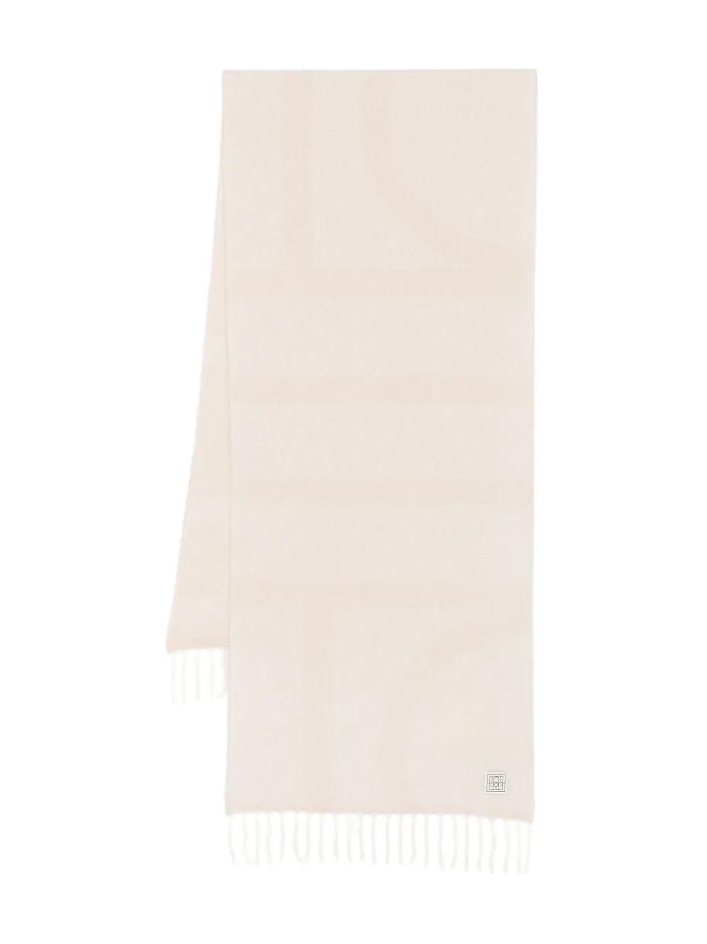 Totême Monogram Jacquard Scarf In Pink