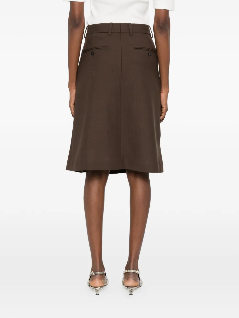 TOTEME Mini-rok met plooien Bruin