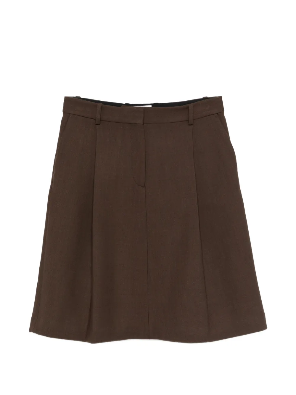 TOTEME pleated tailored mini skirt - Marrone
