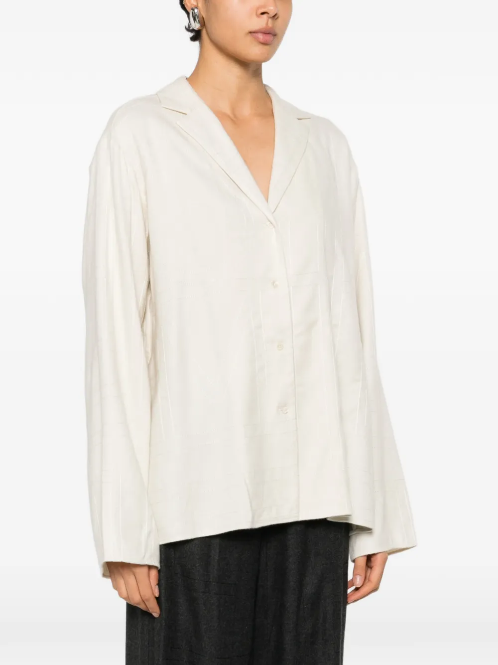  Toteme Monogram Flannel Top - Neutrals 