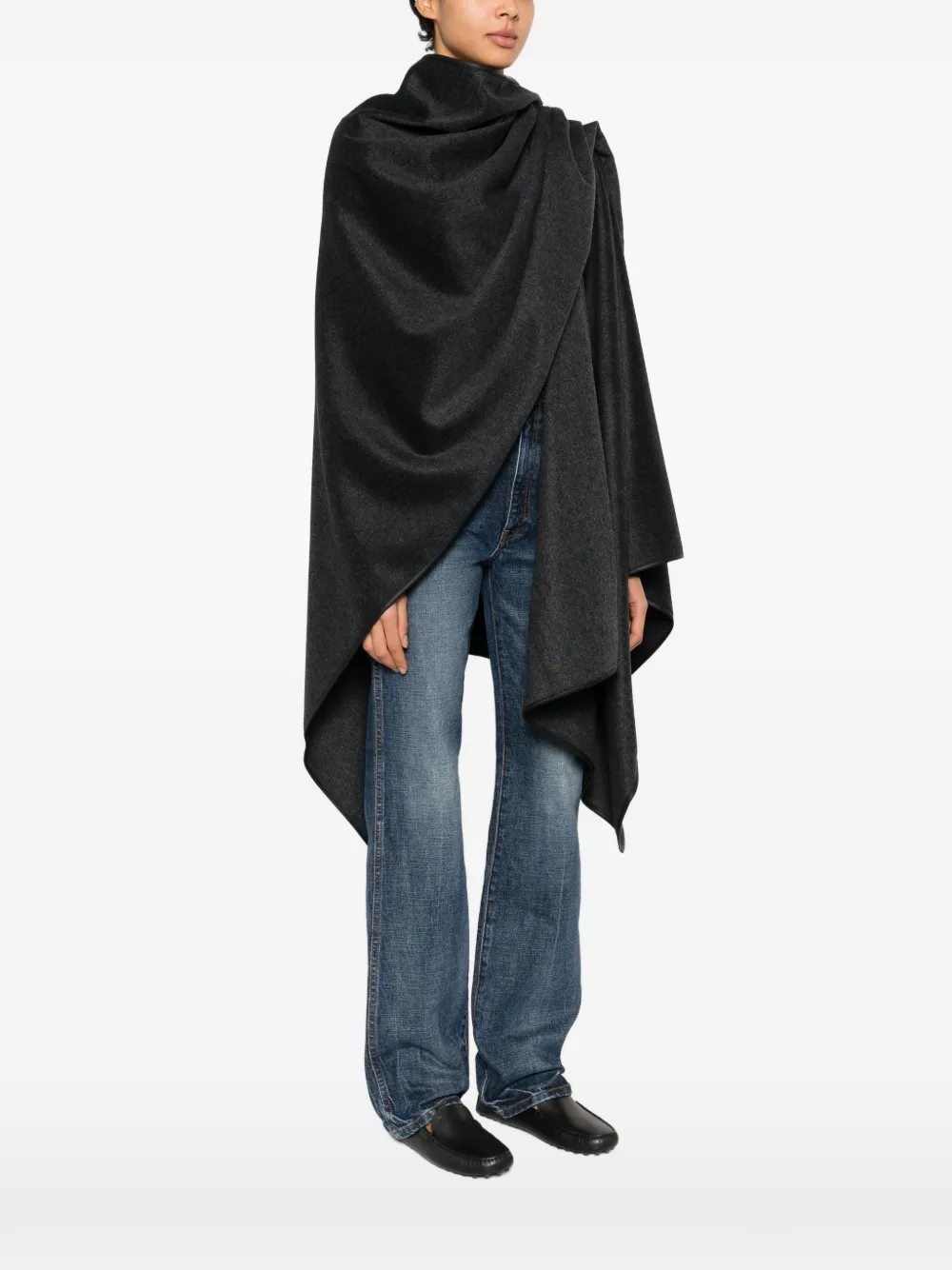  Toteme Flannel Piped Cape - Grey 