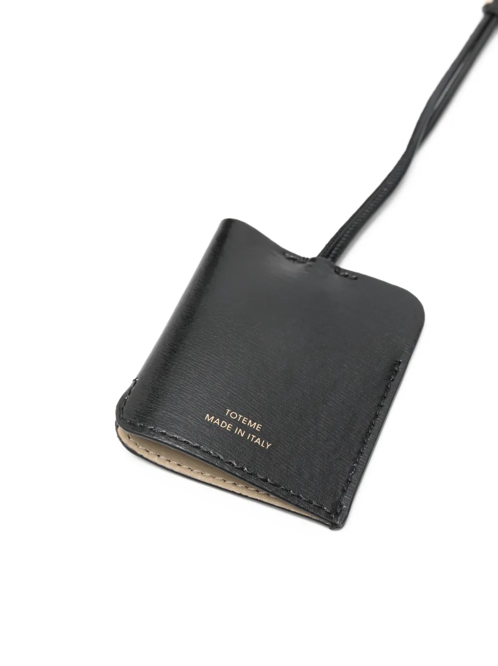  Toteme Grained-leather Keyring - Black 