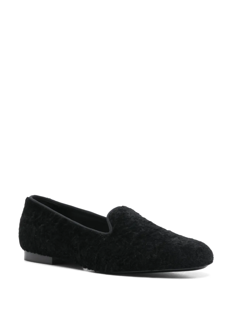 TOTEME shearling loafers - Zwart