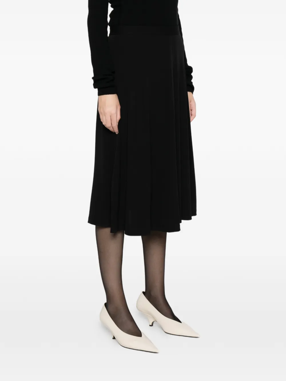 Totême Toteme Fluid Midi Skirt In Black