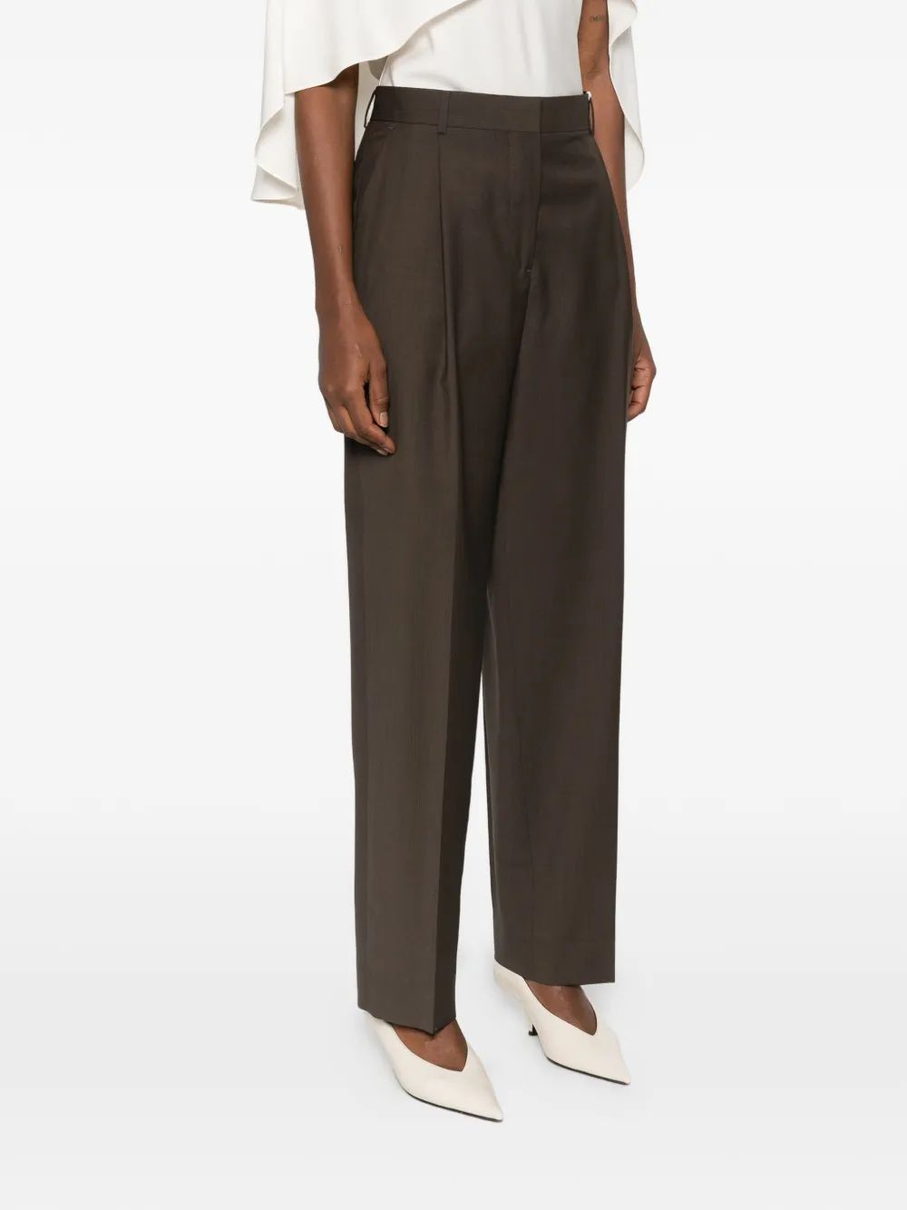 TOTEME Geplooide broek Bruin