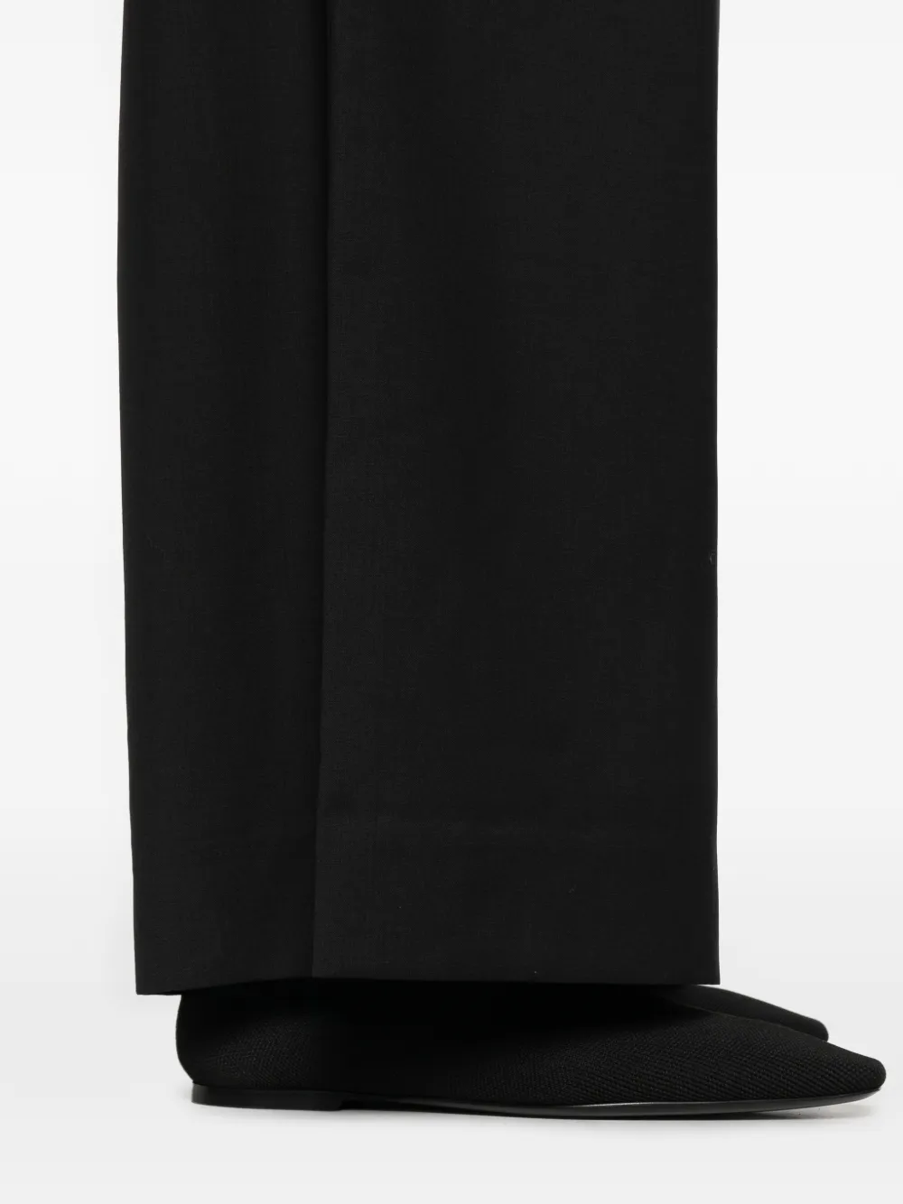 Totême Dinner Drawstring Wool Trousers In Black