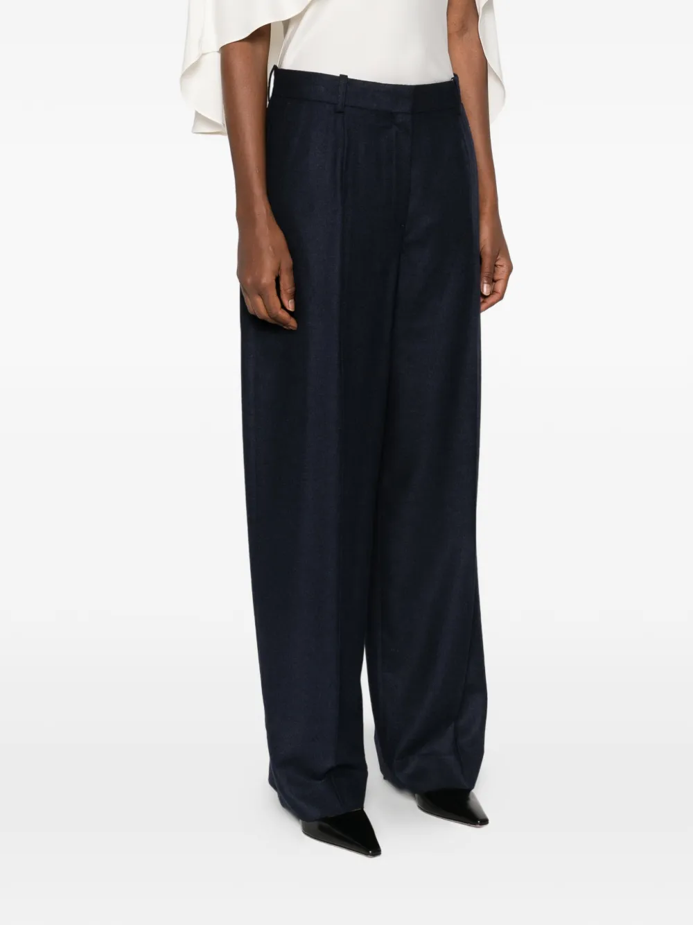 TOTEME Flanellen broek Blauw