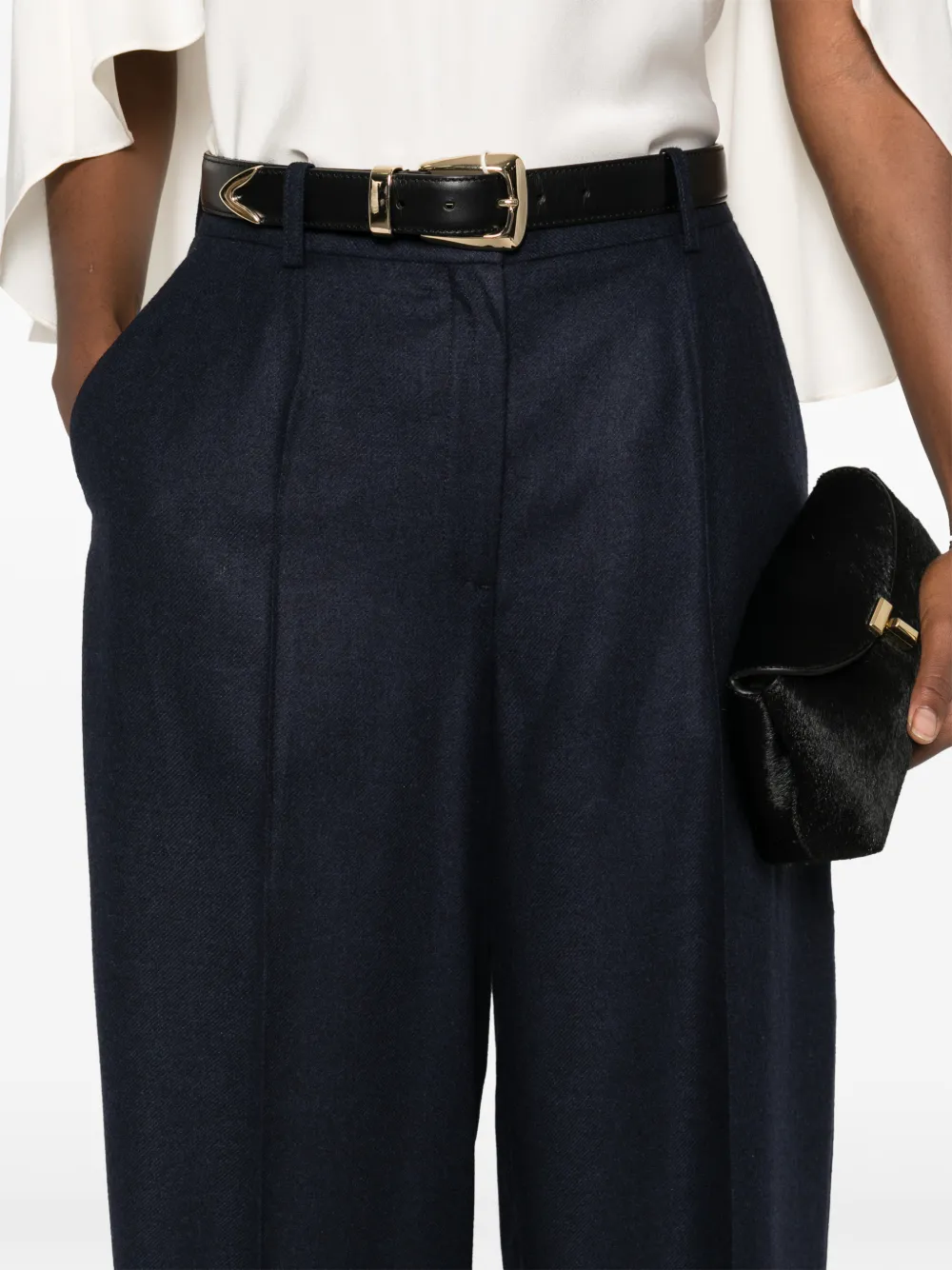 TOTEME Flanellen broek Blauw