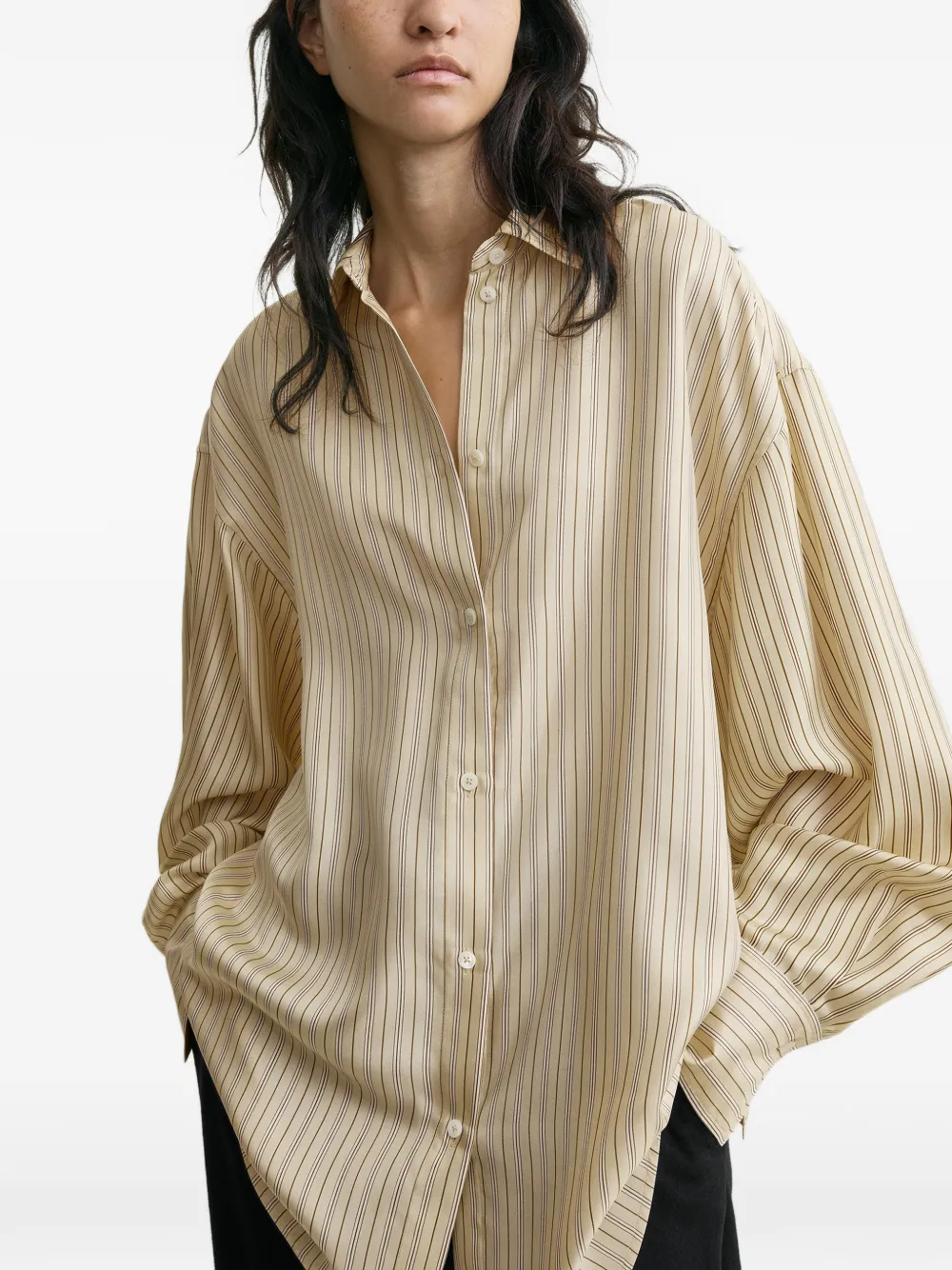 TOTEME striped-pattern shirt - Toni neutri