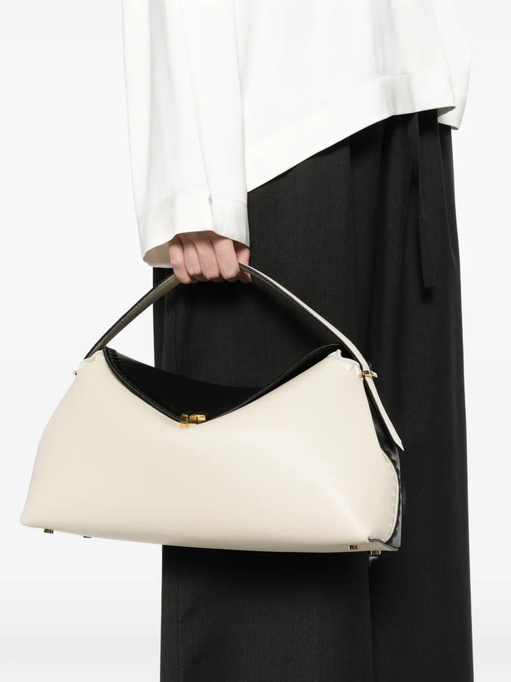 TOTEME T-lock embroidered leather shoulder bag | Image 2