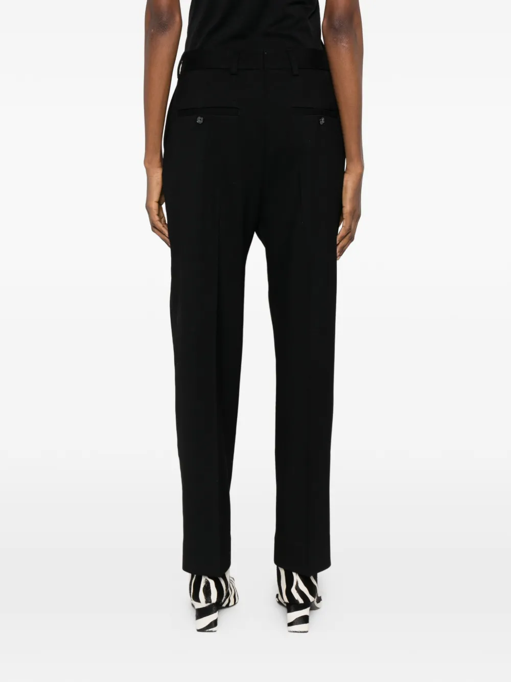 TOTEME Cropped pantalon Zwart