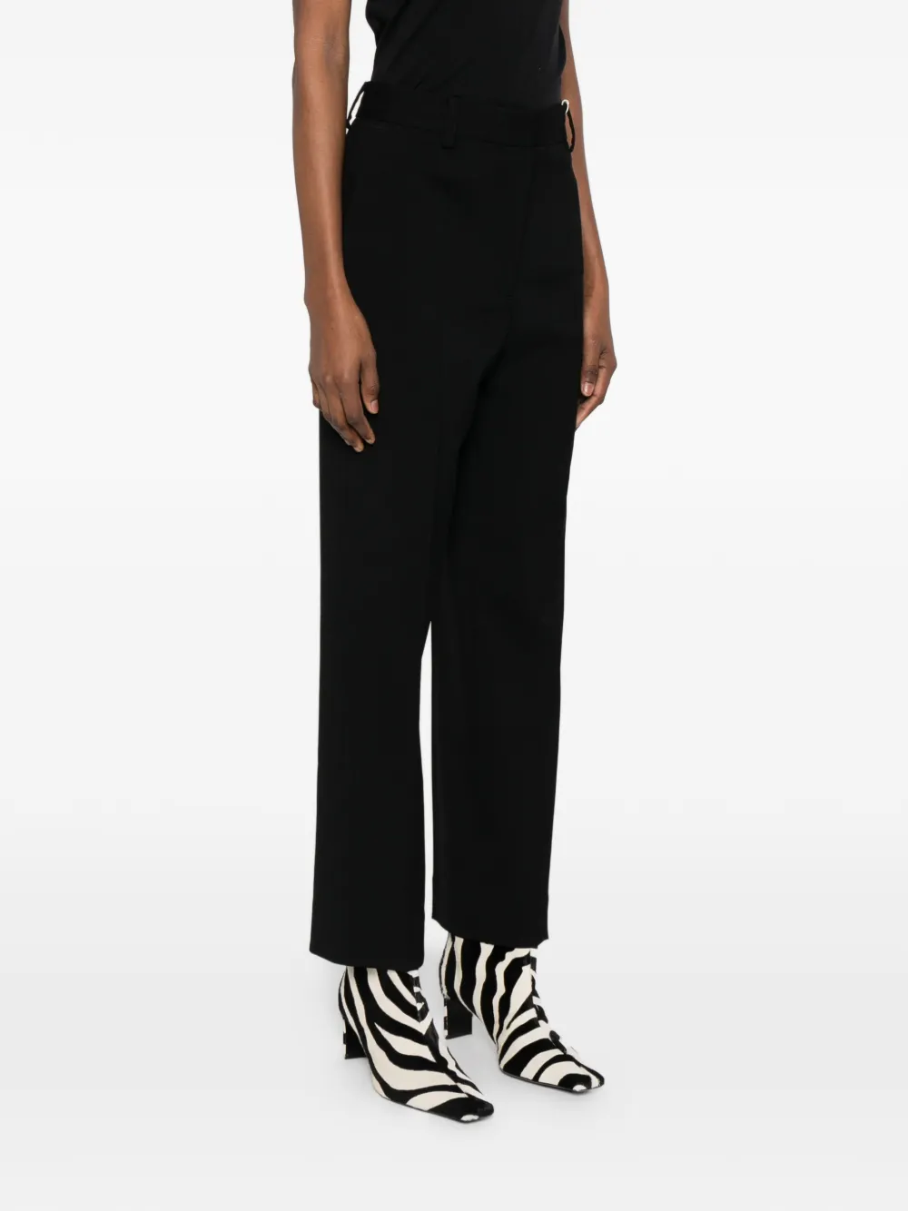 TOTEME Cropped pantalon Zwart