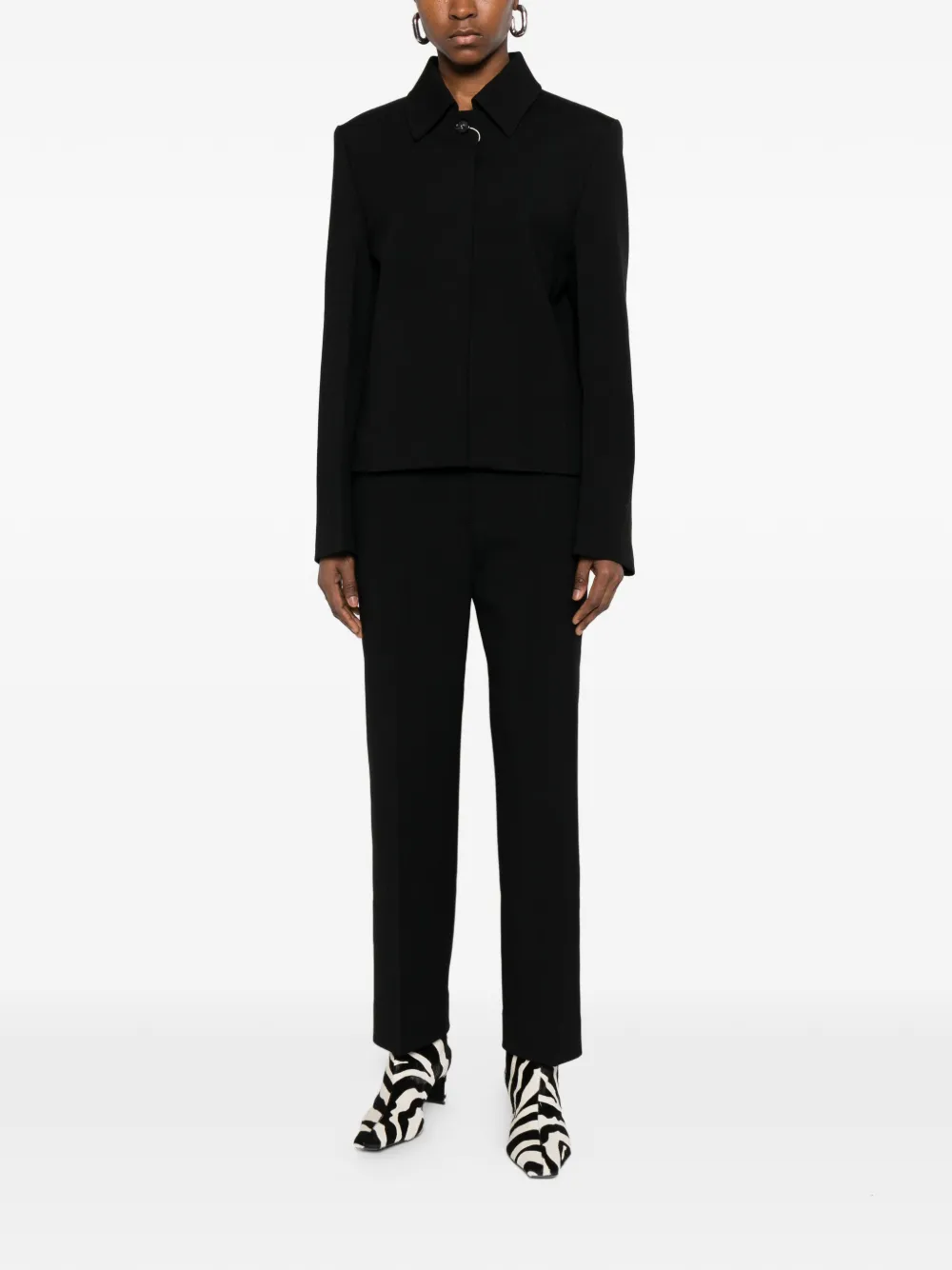 TOTEME Cropped pantalon Zwart