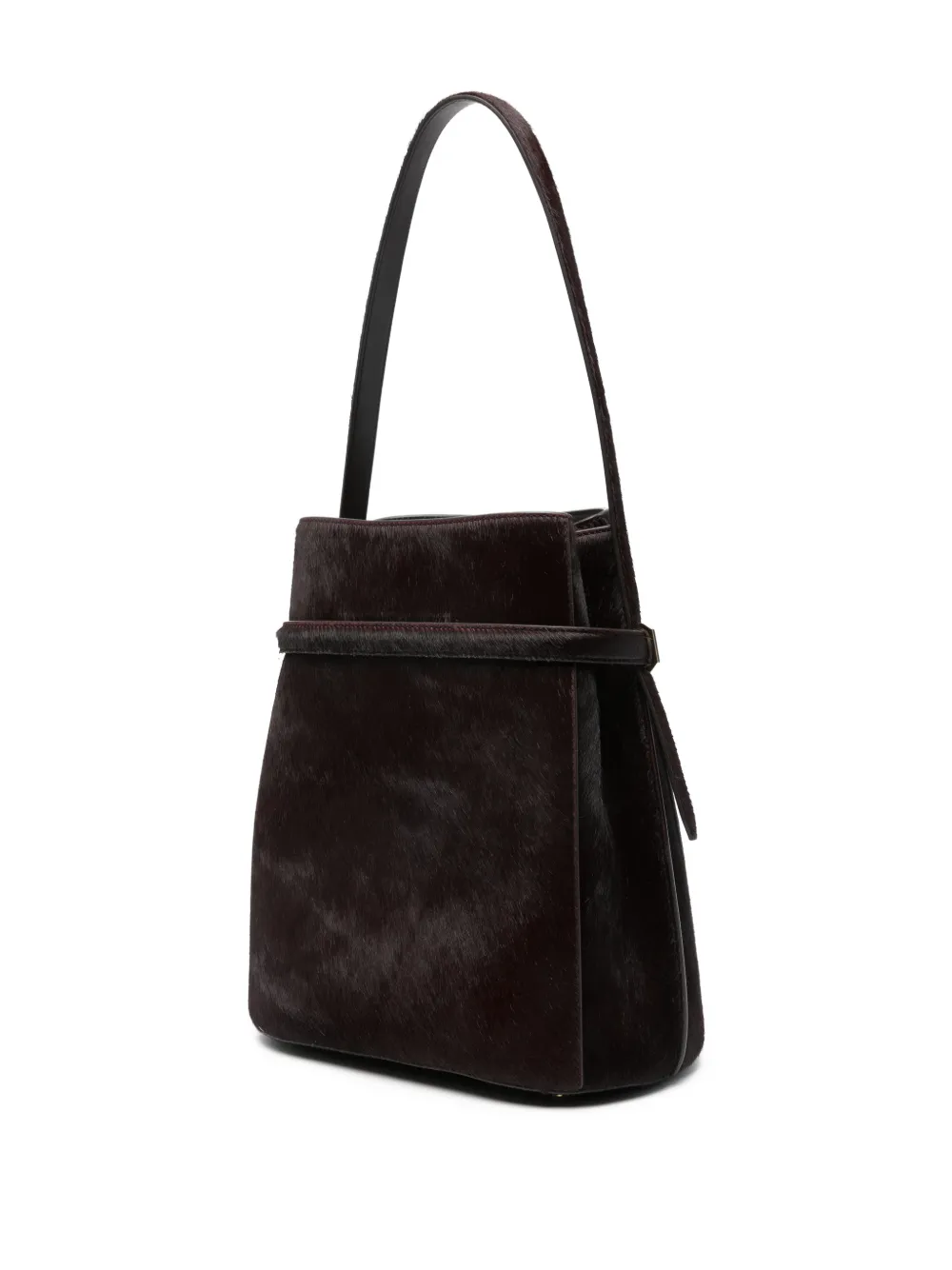 Totême Belted-detail Bucket Bag In Black