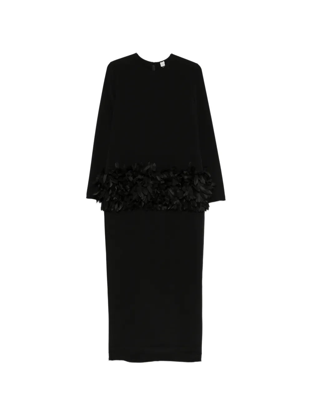 TOTEME petal-detail maxi dress - Schwarz