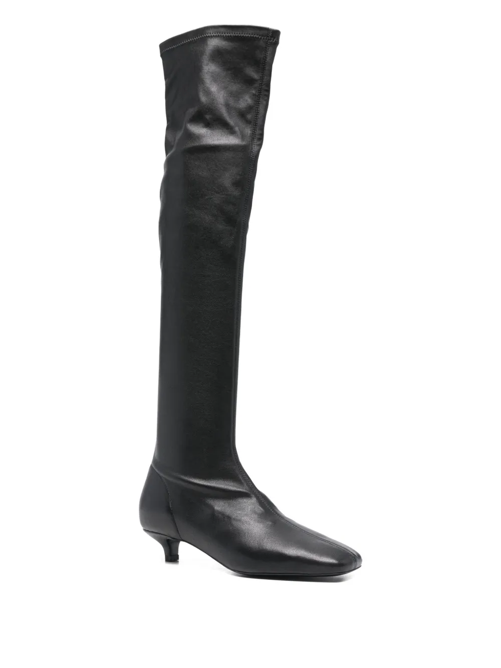 Totême Nappa-leather Knee-high Boots In Animal Print