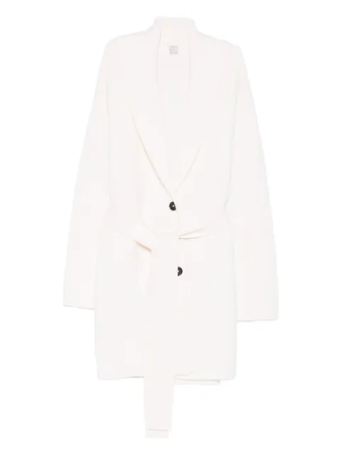 TOTEME shawl-lapel belted knitted coat