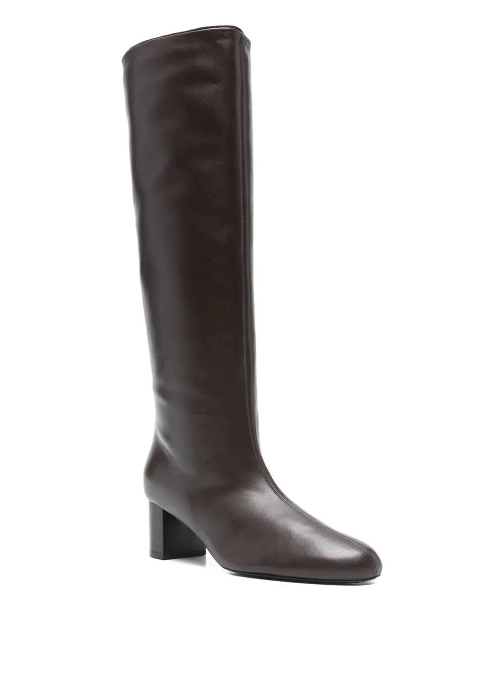 Totême 50mm Downtown Leather Knee-high Boots In Brown