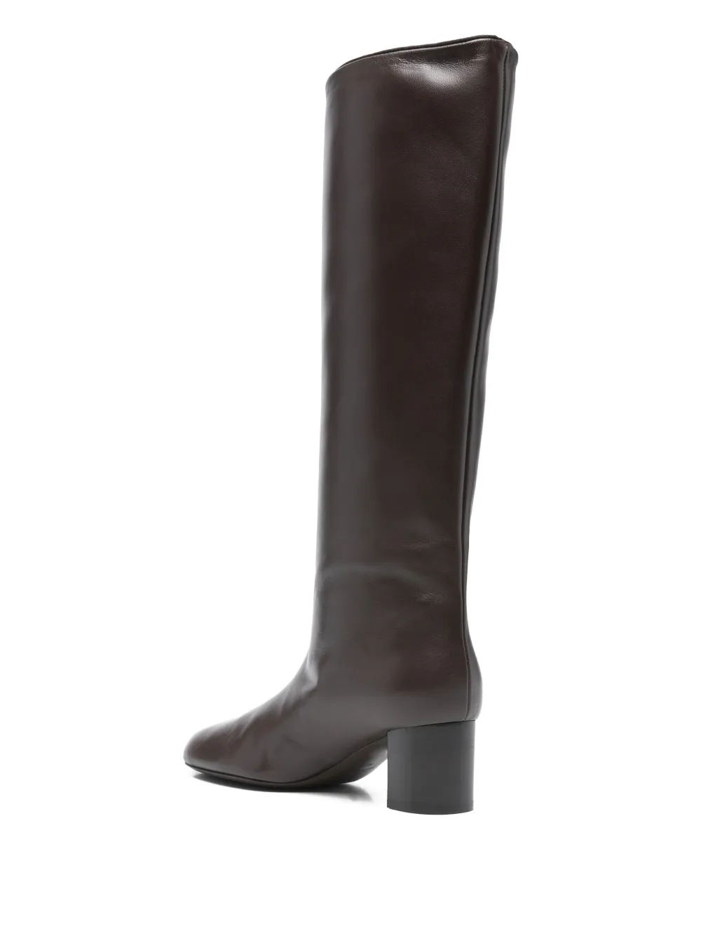 Totême 50mm Downtown Leather Knee-high Boots In Brown