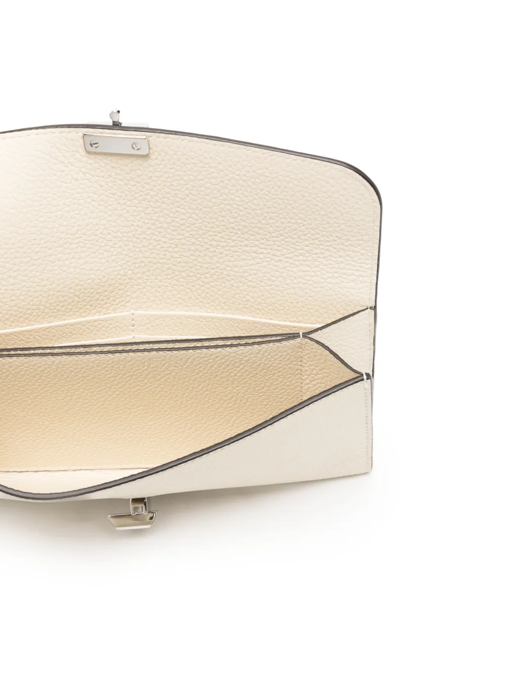 TOTEME Leren portemonnee met T-slot Beige