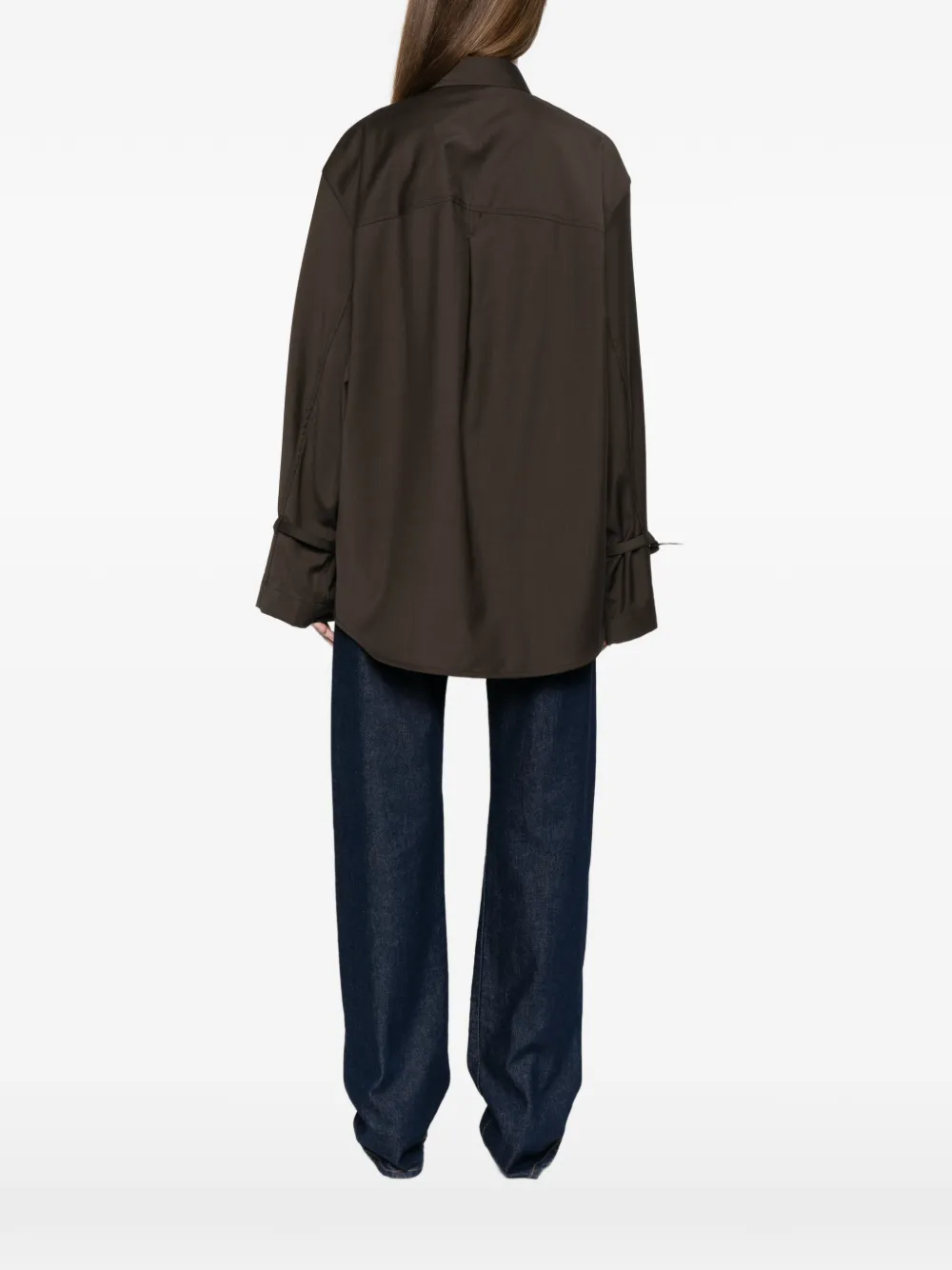 Totême Tie-cuff Shirt In Brown