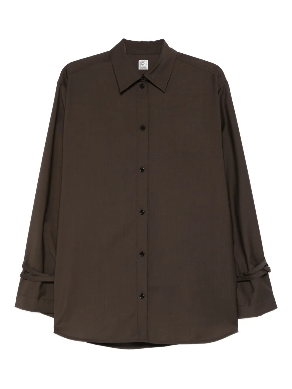 Totême Tie-cuff Shirt In Brown