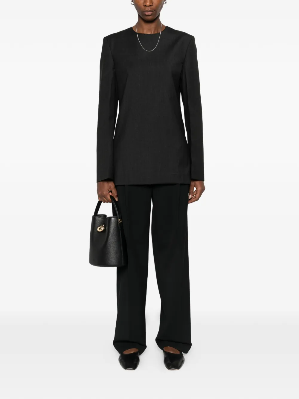 Totême Long-sleeve Blouse In Gray