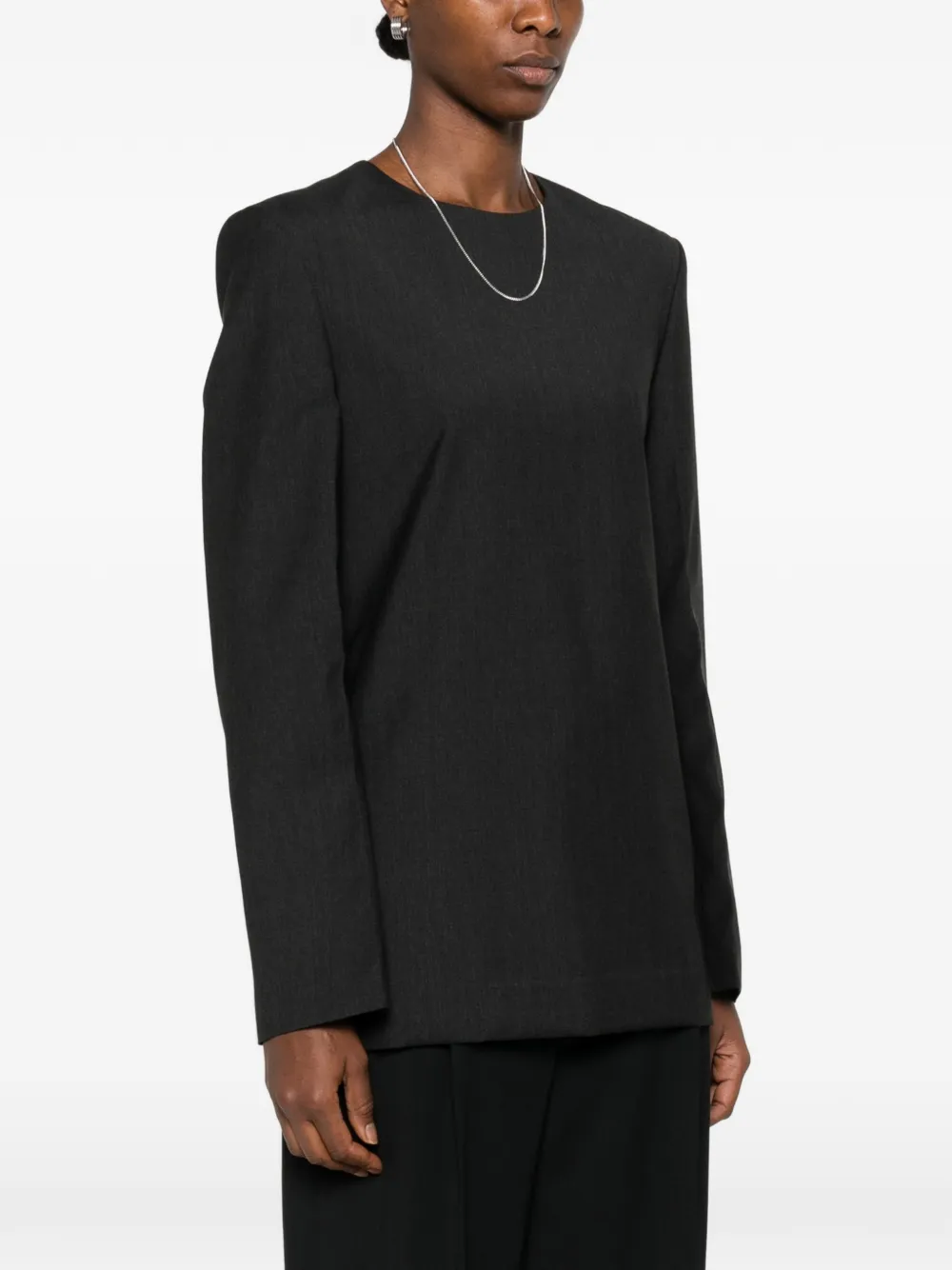 Totême Long-sleeve Blouse In Gray