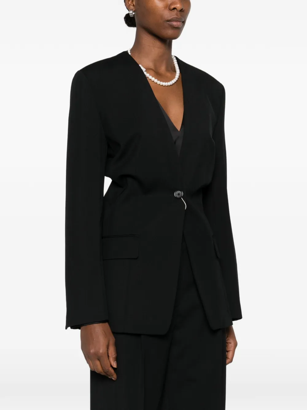 TOTEME Slouch blazer met enkele knoop Zwart