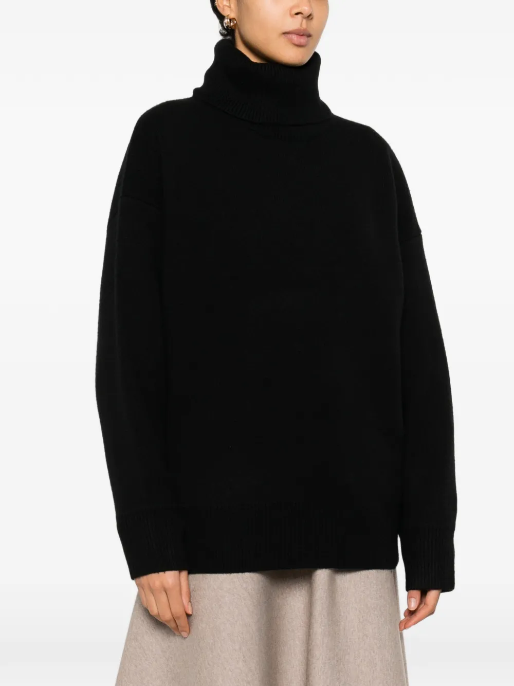  Toteme Double-knit Turtleneck Sweater - Black 