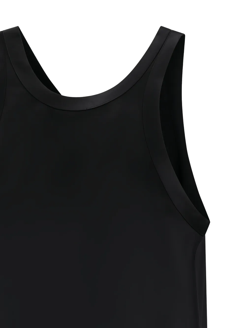 TOTEME Gewelfde satijnen tanktop Zwart