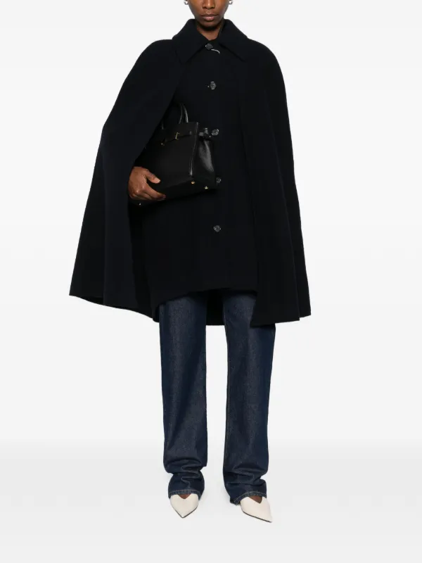 TOTEME Cape Coat | Black | FARFETCH ZA