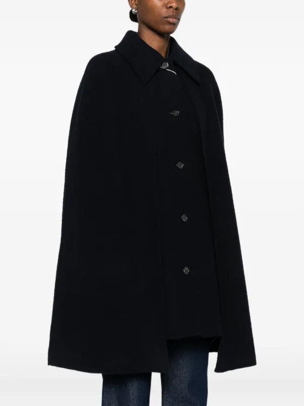 TOTEME Cape Coat | Black | FARFETCH ZA