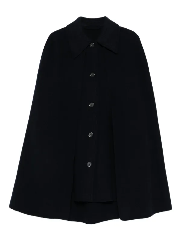 TOTEME Cape Coat | Black | FARFETCH ZA