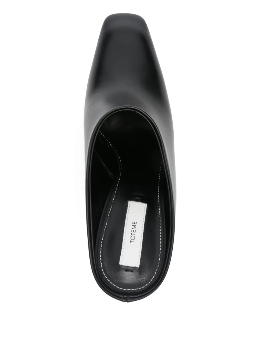 Totême 85mm Box Leather Mules In Black
