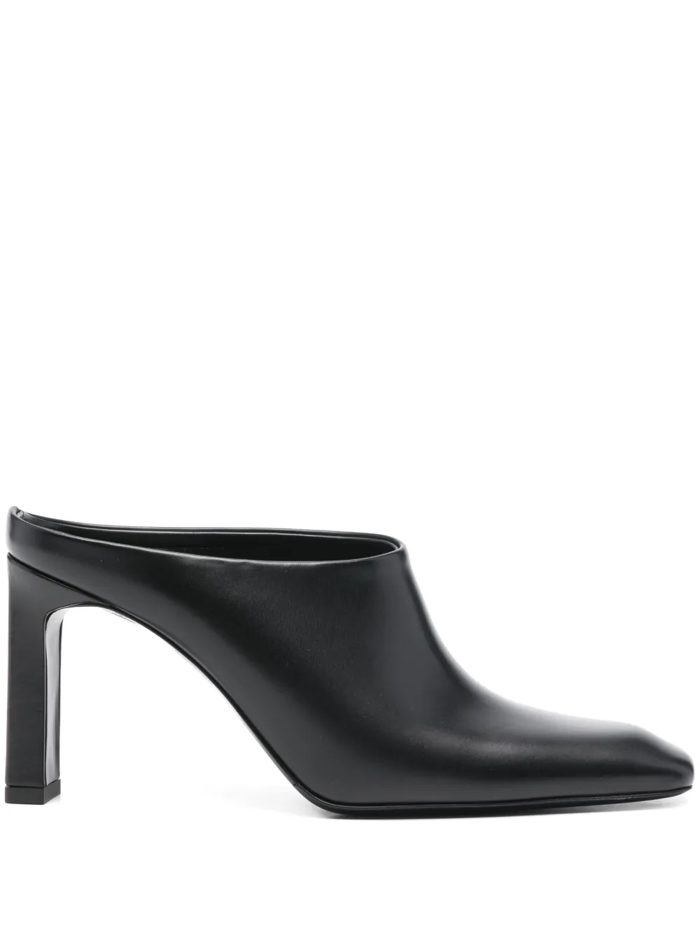 Totême 85mm Box Leather Mules In Black