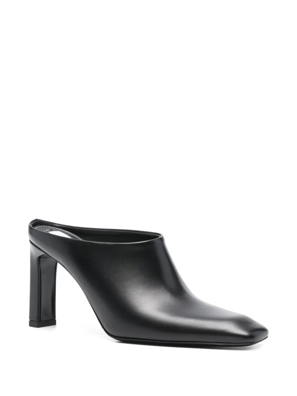 Totême 85mm Box Leather Mules In Black