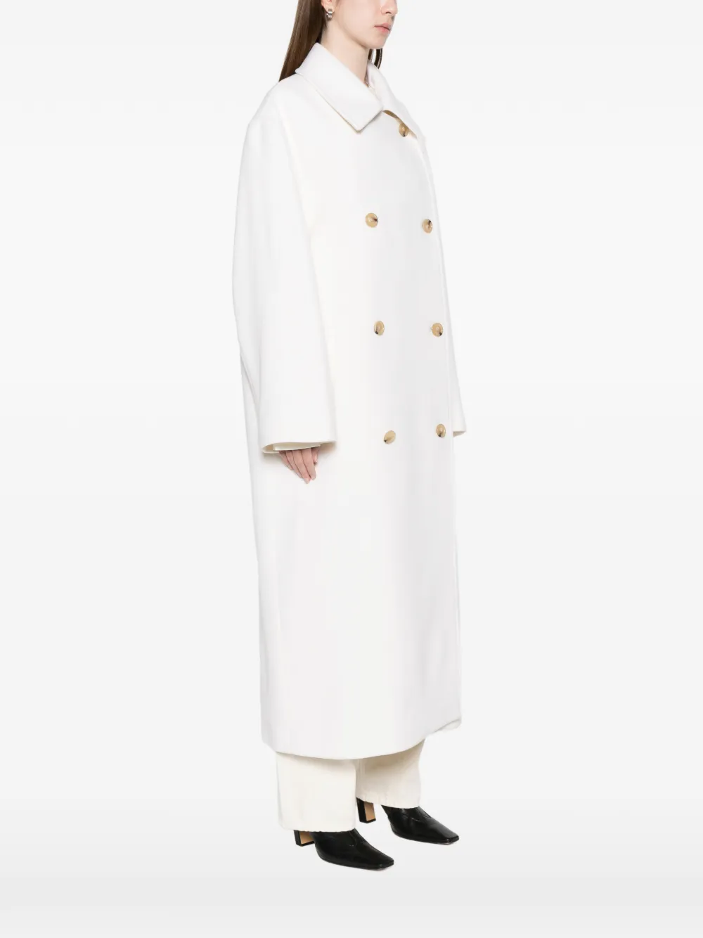  Toteme Double-breasted Wool Coat - Neutrals 