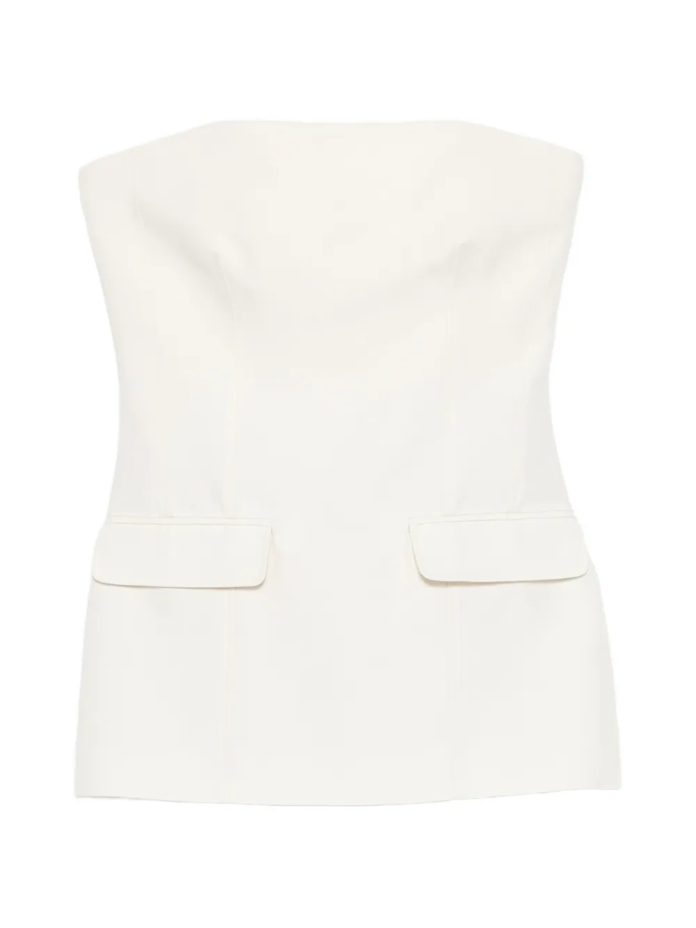 TOTEME strapless pocket crepe top - Toni neutri