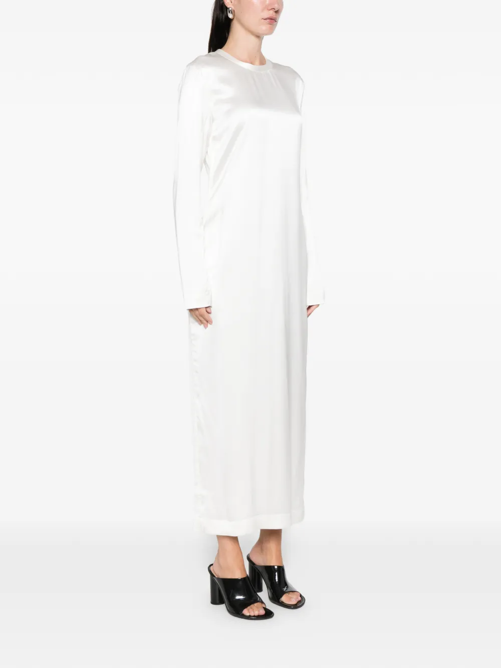 TOTEME Midi-jurk met lange mouwen Wit