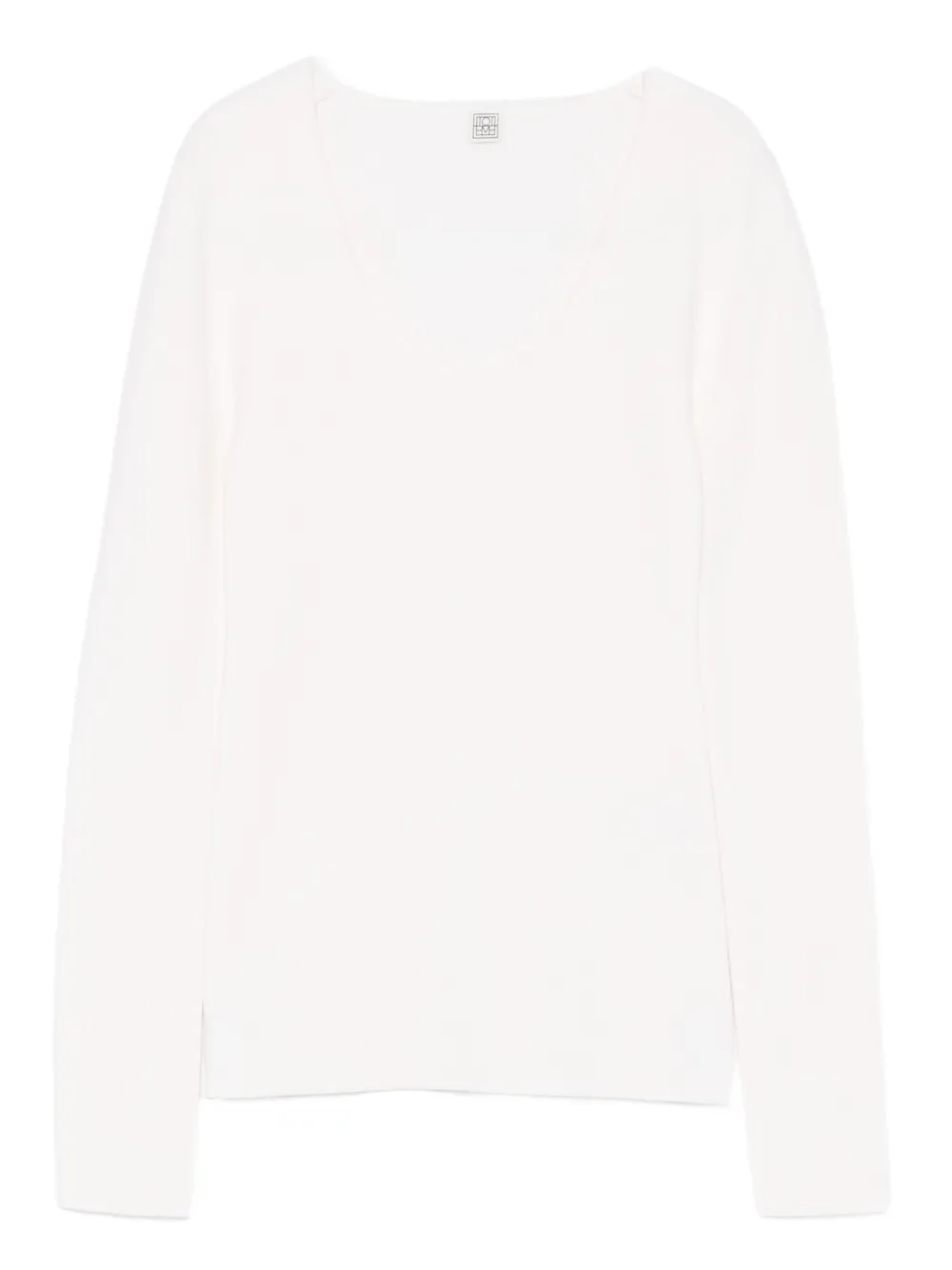 Totême Long-sleevewool Sweater In White