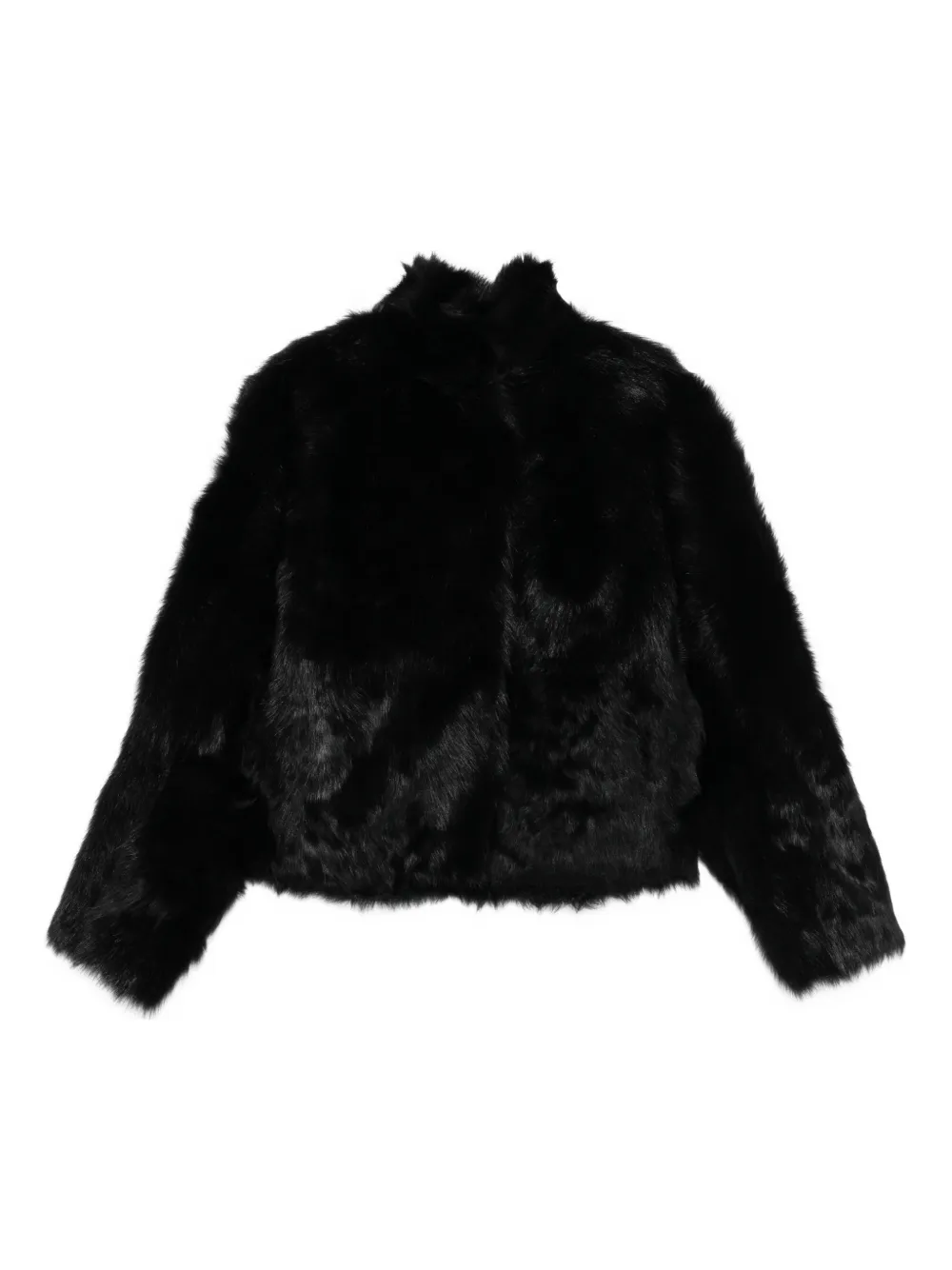 TOTEME silky shearling jacket | Black | Image 1