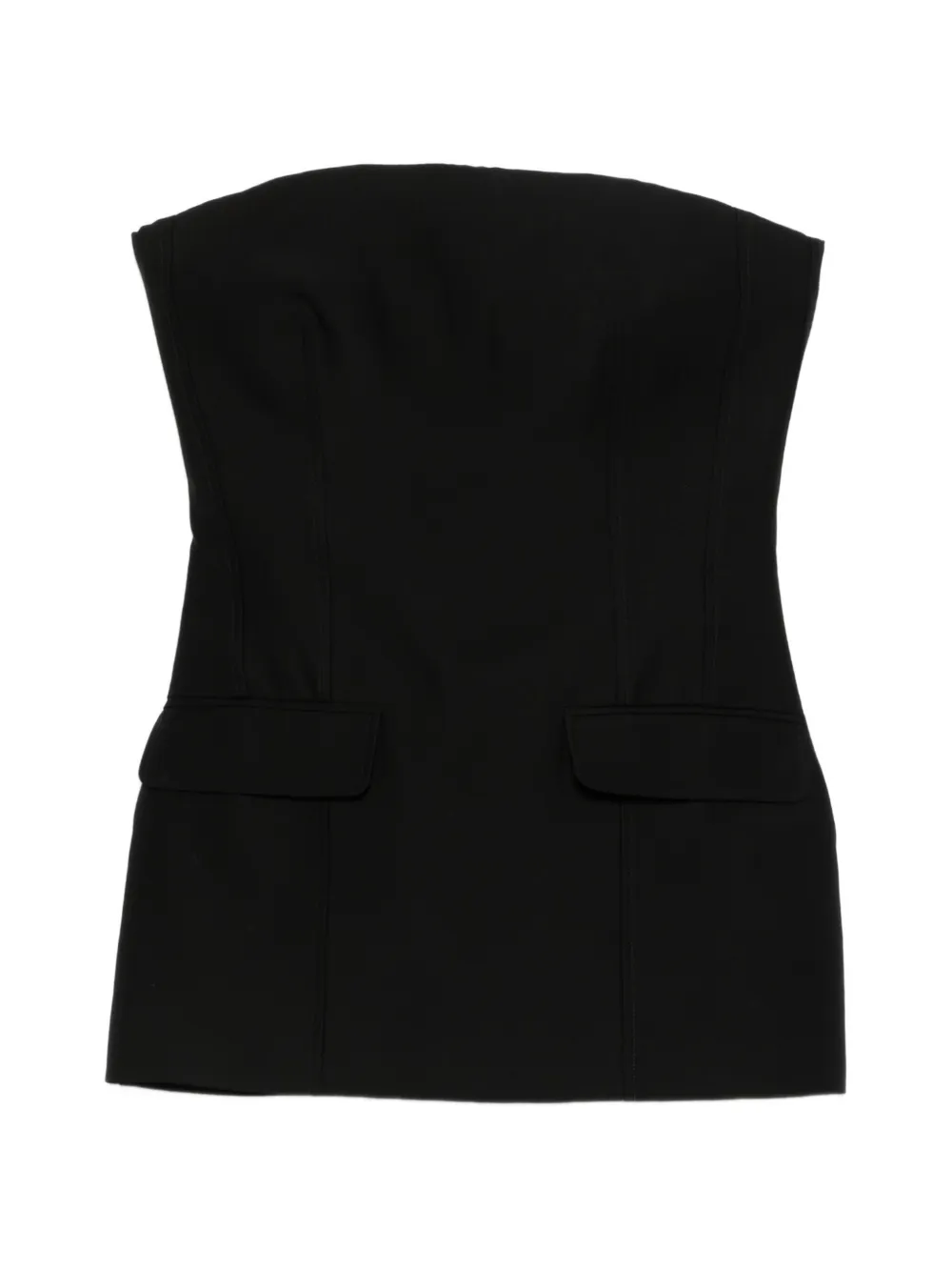 TOTEME strapless pocket top - Nero