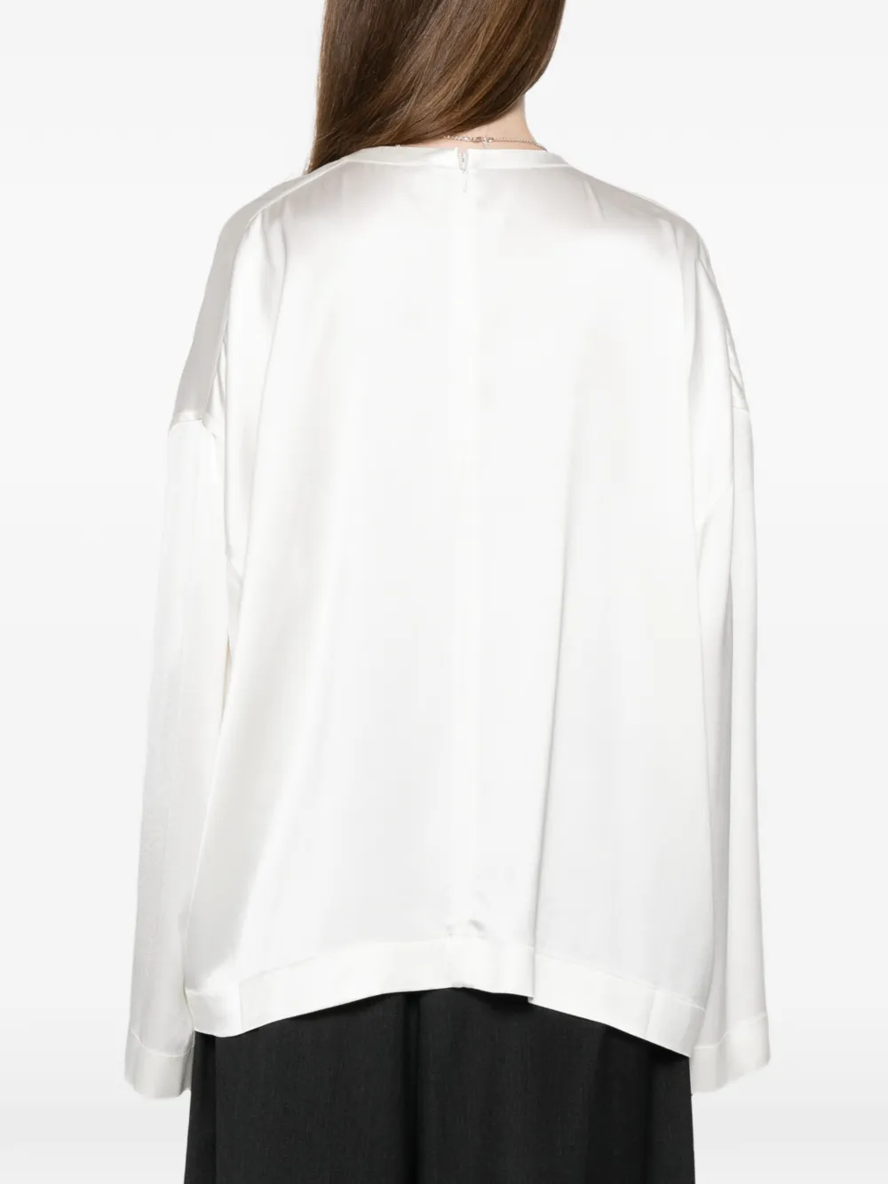 Totême Round-neck Blouse In White