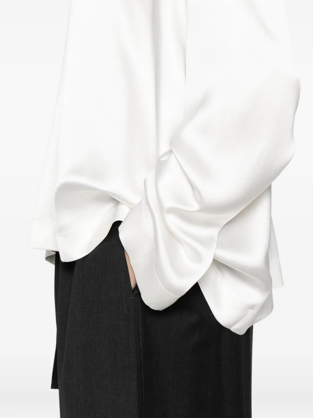Totême Round-neck Blouse In White
